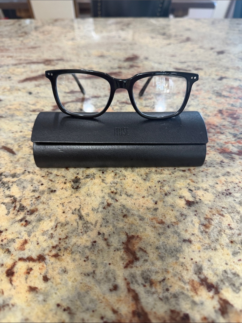 Black framed Glasses with Case
